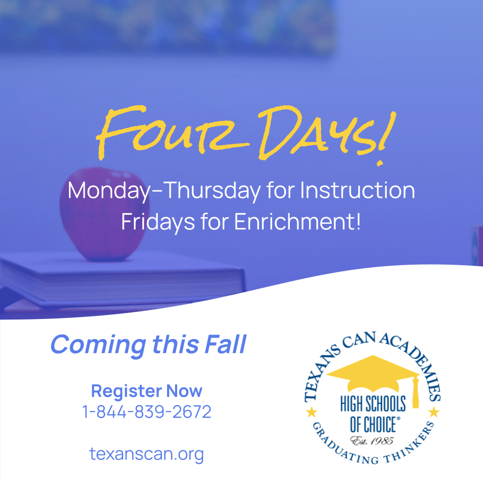 Four Day Instruction Week Register Now