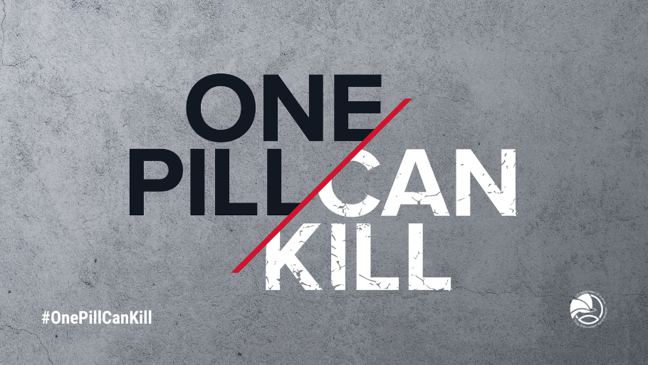 "One Pill Can Kill" graphic from DEA